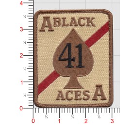 NAVY VF-41 VFA-41 BLACK ACES CARD FIXED WING SQUAD EMBROIDERED DESERT PATCH