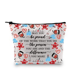 PLITI Phlebotomy Gifts for Women Phlebotomy Technician Nurse Gift May You Be Proud of The Work You Do Makeup Bag for PBT (Be Proud phle bagU)