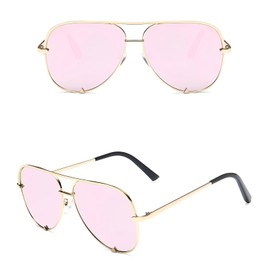No Name Ltd ROSE GOLD Women Ladies Sunglasses Mirrored Cat Eye Reflective Retro UK