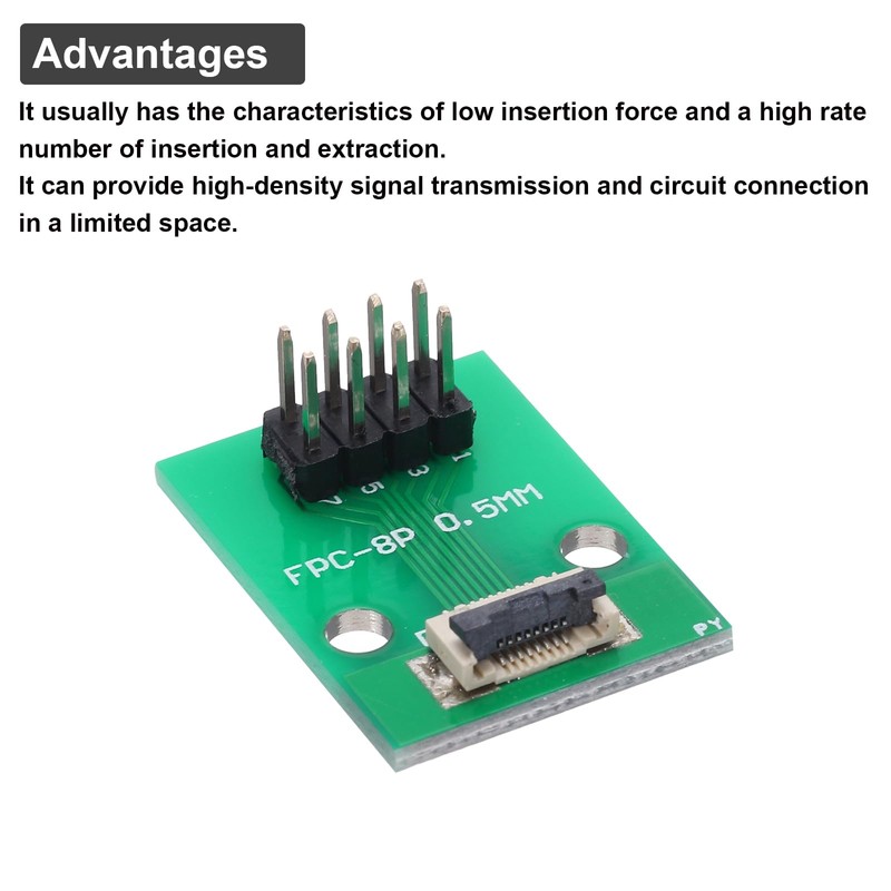 QUARKZMAN 4pcs FFC FPC Connector Board 8 Pin 0.5mm Female
