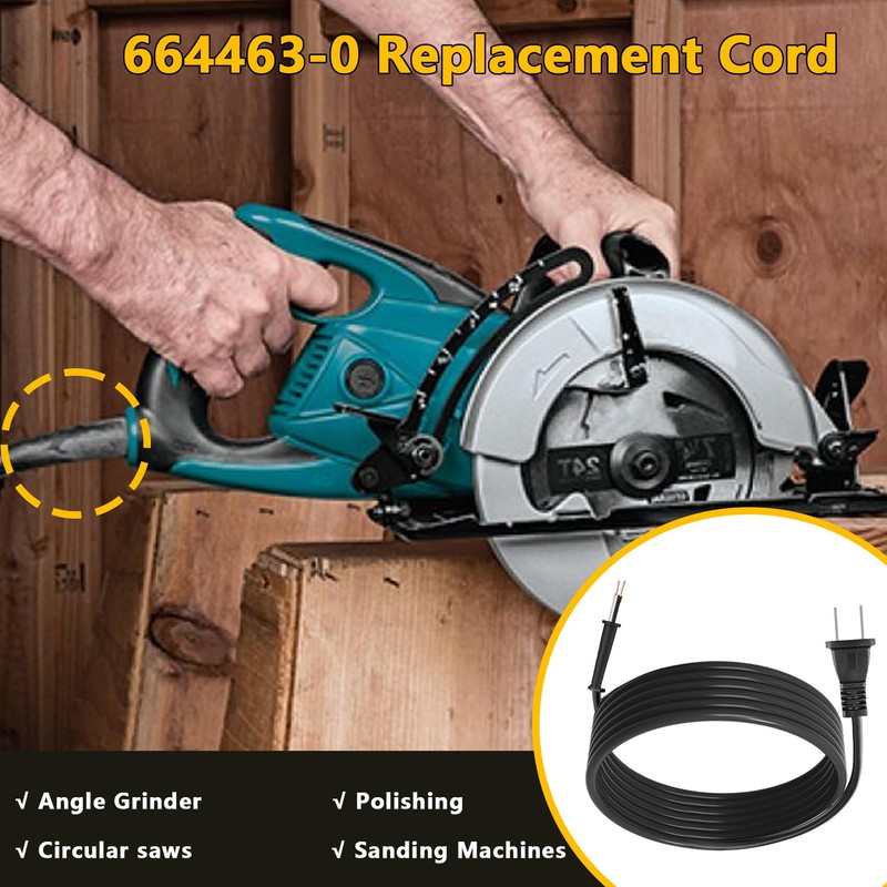 664463-0 Replacement Power Cord for Makita Circular Saw Polishing and