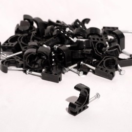 (Pack of 50) Topaipe 1/2 Inch Single Nail Half Clamp, J-Hook with Nail, J-Clamp Tool for Pex Tubing Pipe Support