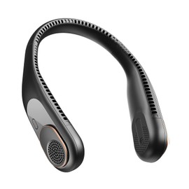 SWEETFULL Portable Neck Fan 360° Cooling Bladeless Personal Fan | No Hair Twisting - 4000mAh USB Rechargeable Wearable Fan for Travel, Birthday Gifts for Men, Women, Mom, and Dad