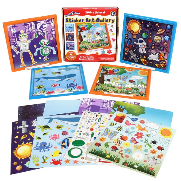 READY 2 LEARN Sticker Art Gallery - Craft Kit for