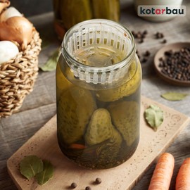 KOTARBAU® Set of 30 Fermentation Weight for Preserving Jars, Diameter 100 mm, Polypropylene Fermentation Weights, Fermentation Lid, Preserving Aid for Cucumbers, Sieve for Preserving