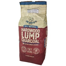 Mr. Bar-B-Q Natural Hardwood Lump Charcoal | Burns Hotter, Longer & Cleaner | Made from a 100% Hardwood Blend | Natural Lump Charcoal | Lights Easily - Low Ash | 8-Pound Bag