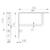 MS Beschläge Wall Bracket 250 mm x 195 mm Wardrobe