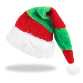 MGahyi Christmas Hat,Santa Hats for Adults Men Women Xmas Hat Christmas New Year Party Decorations and Supplies Red Green (Green)