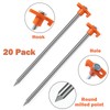Cheardia Cheardia 20 Pack Tent Stakes Heavy Duty, 10.25 Inch