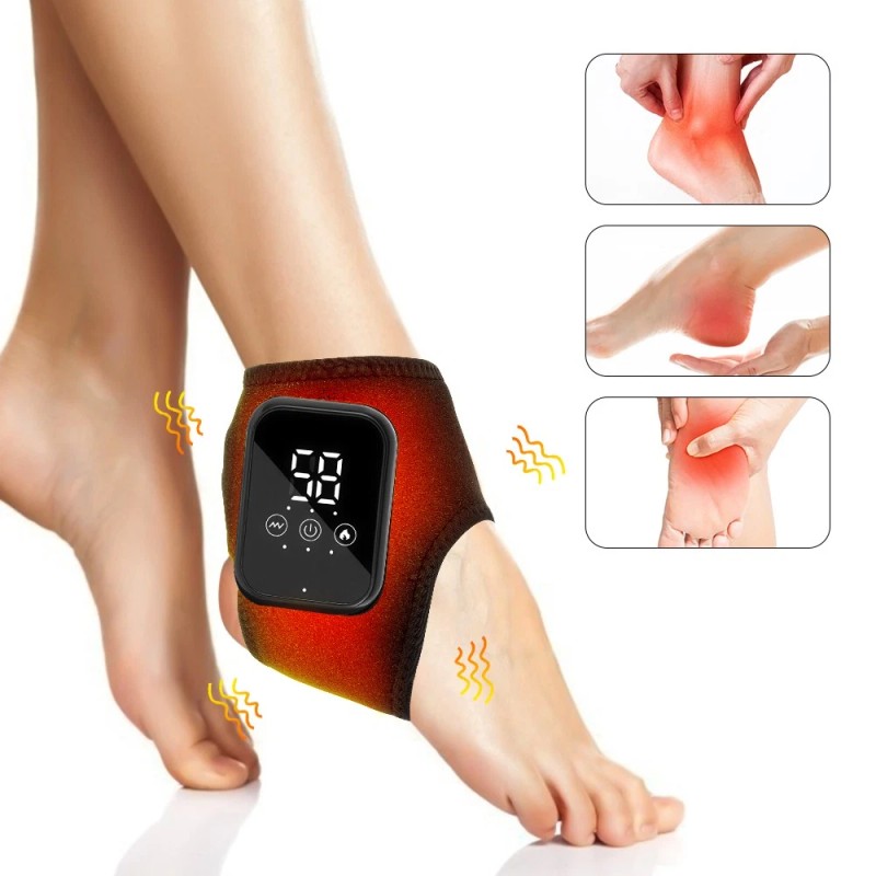 Hailicare Electric Foot Ankle Massager Vibration Infrared Hot Compress Joint