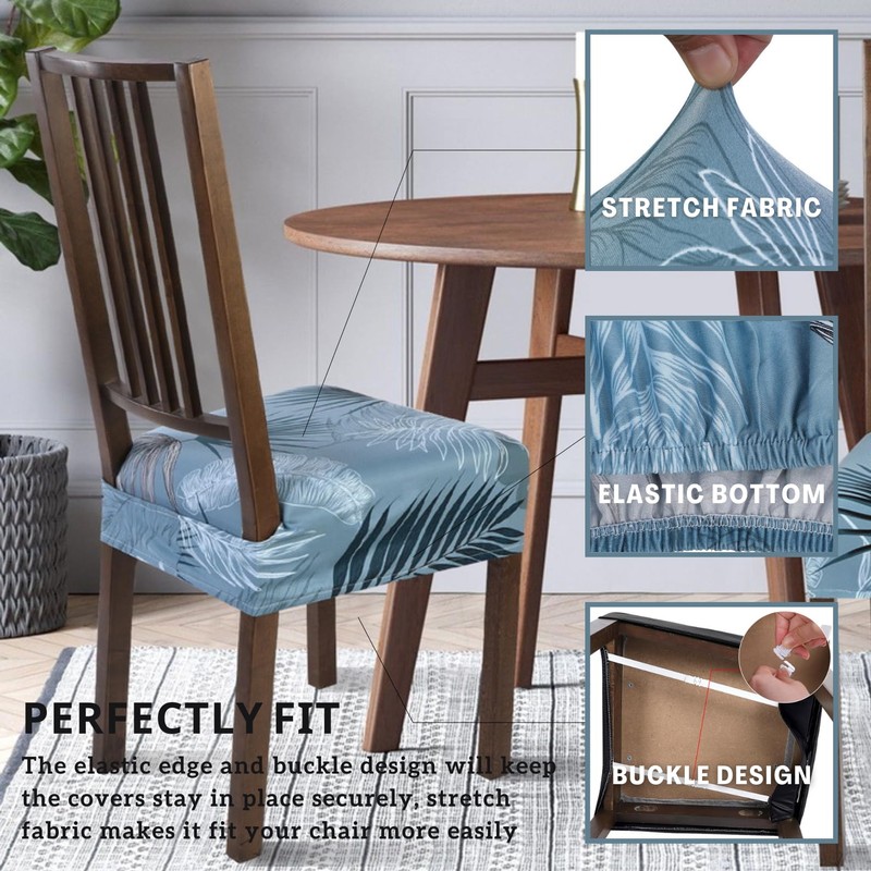 SearchI Stretch Dining Chair Seat Covers Set of 6, Soft
