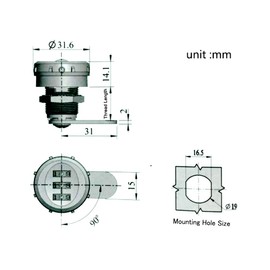 3 stellige Code Kombination Cam Lock Silber Zink Legierung Kabinett Sicherheit Password Coded Lock(0.5~9mm Iron Sheet Cabinet)