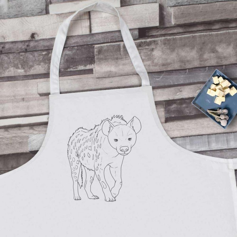 Azeeda 'Spotted Hyena Prowling' Unisex Cooking Apron (AP00081944)