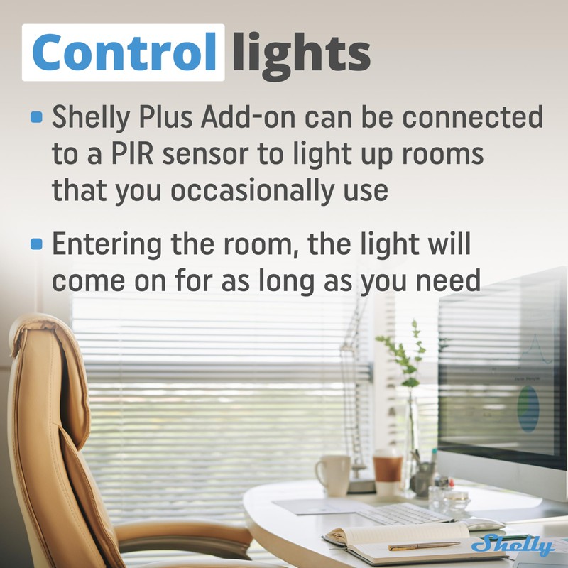 Shelly Plus Add-On | Wi-Fi & Bluetooth Add-On for Shelly
