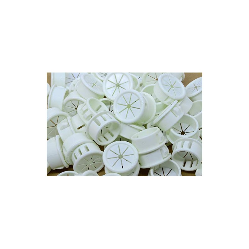 Pkg of 6 - White Nylon Expandable Grommet Plug -