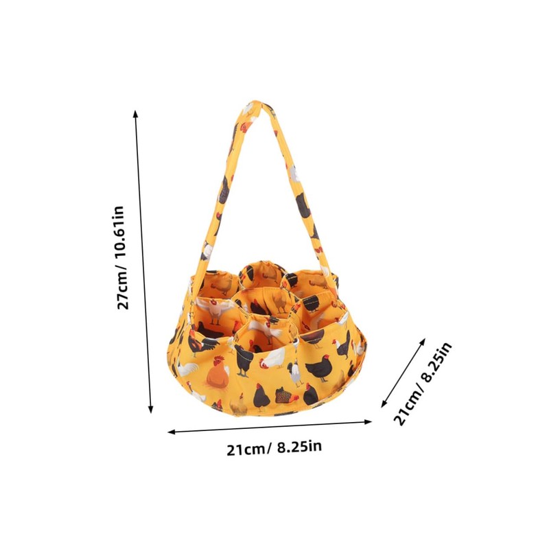 Ciieeo Egg Collecting Basket with 7 Pouches Sturdy Egg Gathering