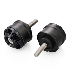 Daytona 49224 Aluminum Billet Motorcycle Bar End for Yamaha (M6) Middle Weight Bar End Fine Cut Black