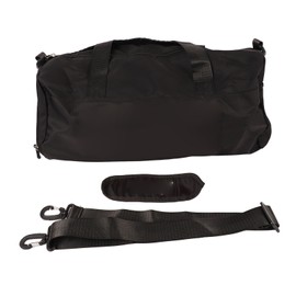Sports Gym Bag Sequin Letter Decoration Dry Wet Separation Oxford Cloth Breathable Travel Bag for Storage Black