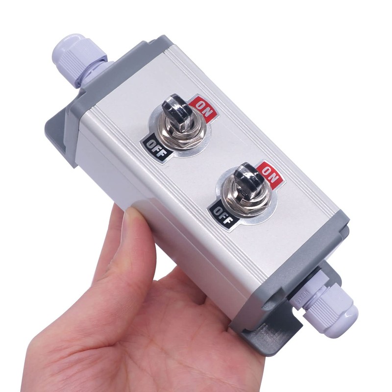 Twidec/2 Gang Toggle Switch Box 16A 250V SPST 2 Position