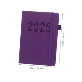 Operitacx 2025 A5 Agenda Planning Notebook with Hourly Monthly Appointments Book Schedule Calendar Organizer with Pen Holder for Teachers and Students