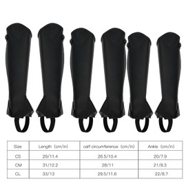 Equestrian Riding Unisex Kids Half Chaps PU Leather Horse Riding Childs Half Chap Zipper Half Chap Equestrian Protective GearHalf Chaps Horse Riding Equestrian Children's Equestrian Half Chap (CS)