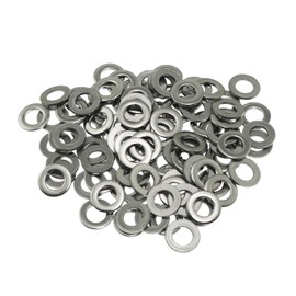 Maxmoral 100PCS Stainless Steel Washers Inside Diameter 5mm Protective Bearing Spacer Replacement Thin Spacer Adjustment Washers Round Flat Washers Bolts for Bicycle Automotive Manufacturing