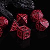 ORUZA DND Dice Set Engraving Pattern Polyhedral DND Dice Set