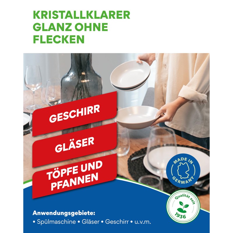 COLLO Dishwasher rinse aid 500 ml, for radiant, dry dishes,