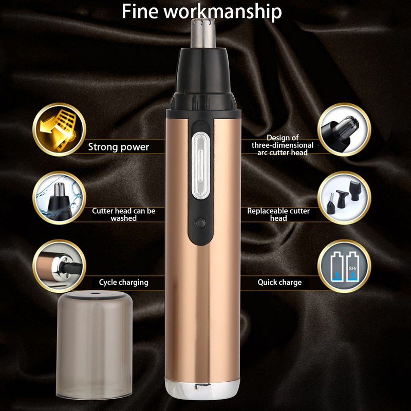 Rechargeable Electric Nose Hair Trimmer Portable Nasal Hair Shaver Cutting