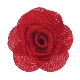 M METERXITY 1-Pack Camellia Flower Lapel Pin for Men Suit, Brooch Pins Handmade Boutonnieres for Men Women Suit/Tuxedo Corsage Wedding Party Brooch [Bright Red]