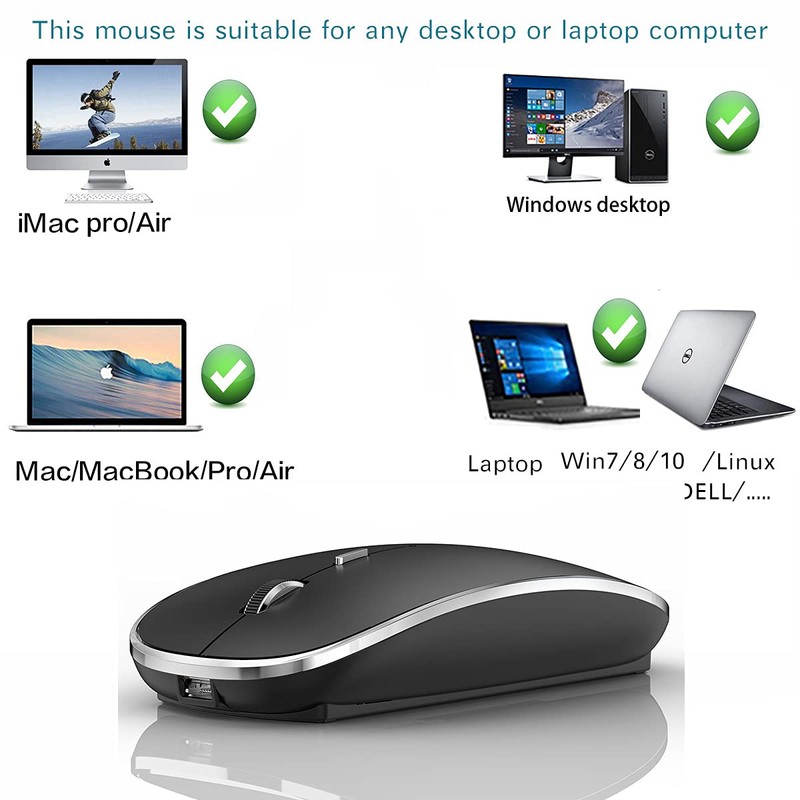 JETTA Wireless Mouse for MacBook Pro, MacBook Air, Laptop, PC