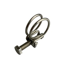 4 Pcs 42-48mm Stainless Steel Double Wire Hose Clamps Pond Line Koi Fish Fitting Filter Pump Clamp