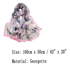 FAIRYGATE Womens Scarves Fashion Sheer Plume Scarf Colorful Shawl for Women Soft and Comfortable Georgette Chiffon Material Beautifully Designed Fashionable B7019