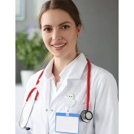 Celokiy Cute Healthcare Companion Badge Reel Retractable for Nurse, Nursing Student