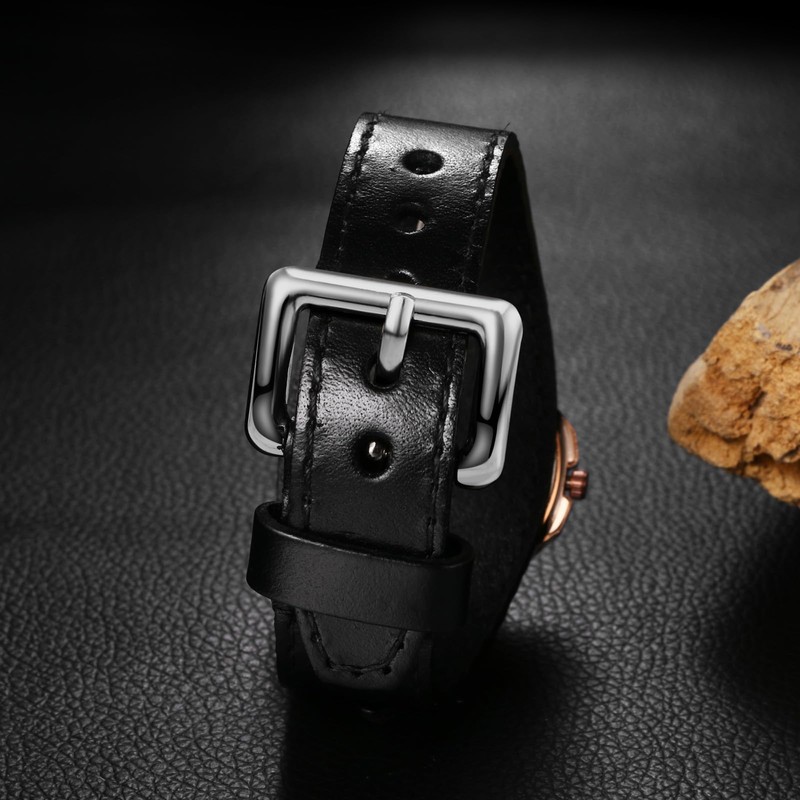 Watch Men Women Seiko Automatic Watch : Waterproof Leather Watch