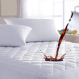 Extra Deep Quilted Waterproof Mattress Protector Highly Absorbent Hotel Quality Fitted Bed Cover Breathable Hypoallergenic Ultra Soft Anti Dust Mite Topper Double King Super King Size (Single) White