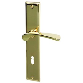 ALPERTEC Nelson LS Polished Brass Door Handle Set Door Fittings Door Handle for Internal Doors - 32214353