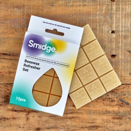 Smidge Organic Beeswax Refresher - 12 Blocks - Restore Any Cotton Beeswax Wrap for Plastic Free Food Storage, Sandwich Wrap and Alternative to Cling Film