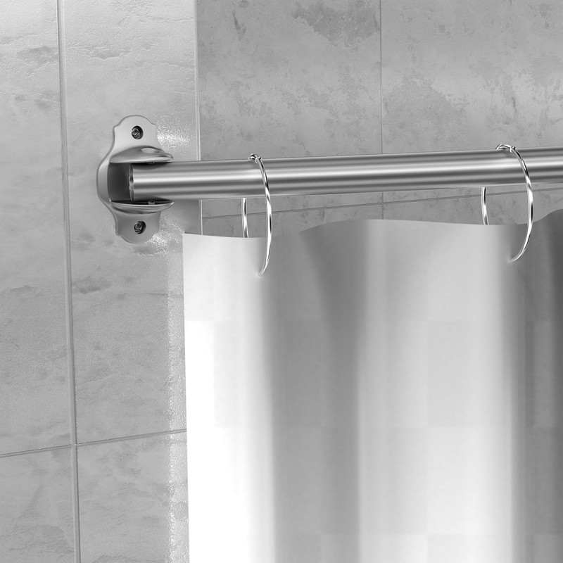 Mcrbeay Curved Shower Curtain Rod, Adjustable 48-85 inches Extra Wide