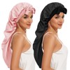 Long Bonnet for Braids & Curly Hair, Silk Satin Bonnet