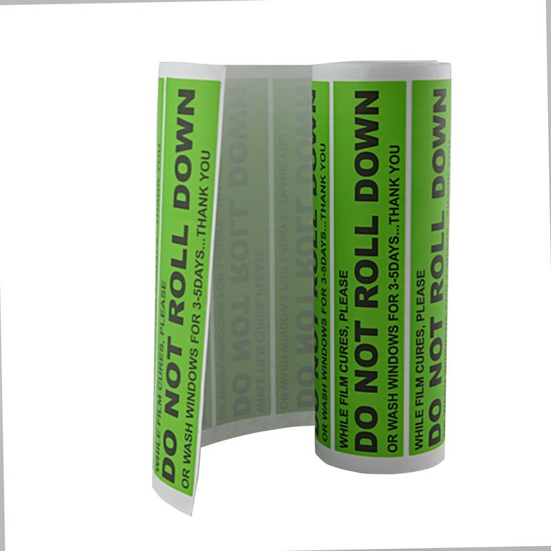 FOSHIO 100pcs/roll "DO NOT ROLL Down " Automotive Self-Adhesive Stickers