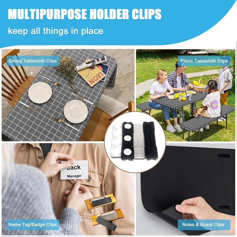 CUNGLIN Tablecloth Holder Clips Tablecloth Weights Pack of 6 Tablecloth