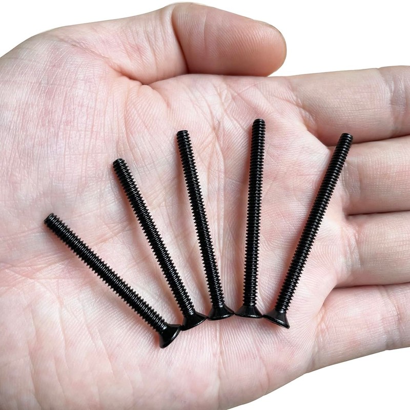 Adiyer Extra Long Black Outlet Screws 40pcs 6-32 x 1-1/2