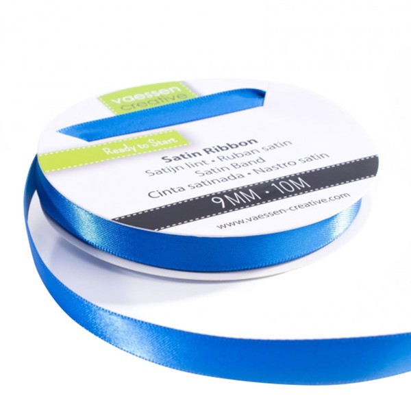 Vaessen Creative Satin Ribbon, 301002-1021, blue, 9mm
