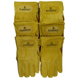 Plainsman Goatskin Cabretta Leather Gloves (6) Pairs Wholesale Bundle Medium