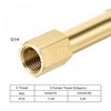 sourcing map Brass Pipe Fitting G1/4 Female to G1/4 Male