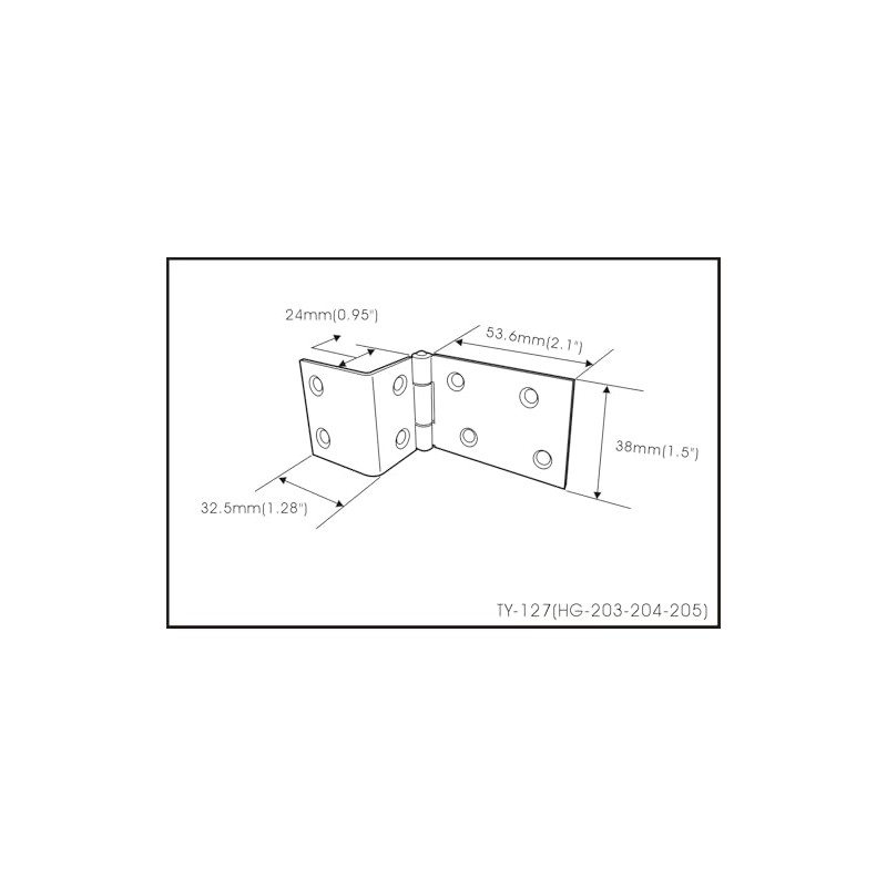 QCAA Heavy Duty Durable Steel Chest Hinge for Box, Door