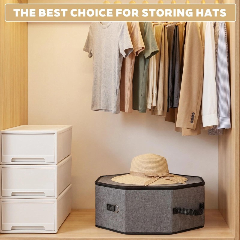 Zynaxir Hat Boxes with Lids, Hat Storage Box for Travel,