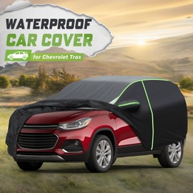 Mixsuper Liner Car Cover for Chevrolet Chevy Trax 2013-2026, 7 Layers Waterproof Car Cover Accessories for Trax with Zipper Door, Windproof Straps, Reflective Strips, Anti-UV, All Weather