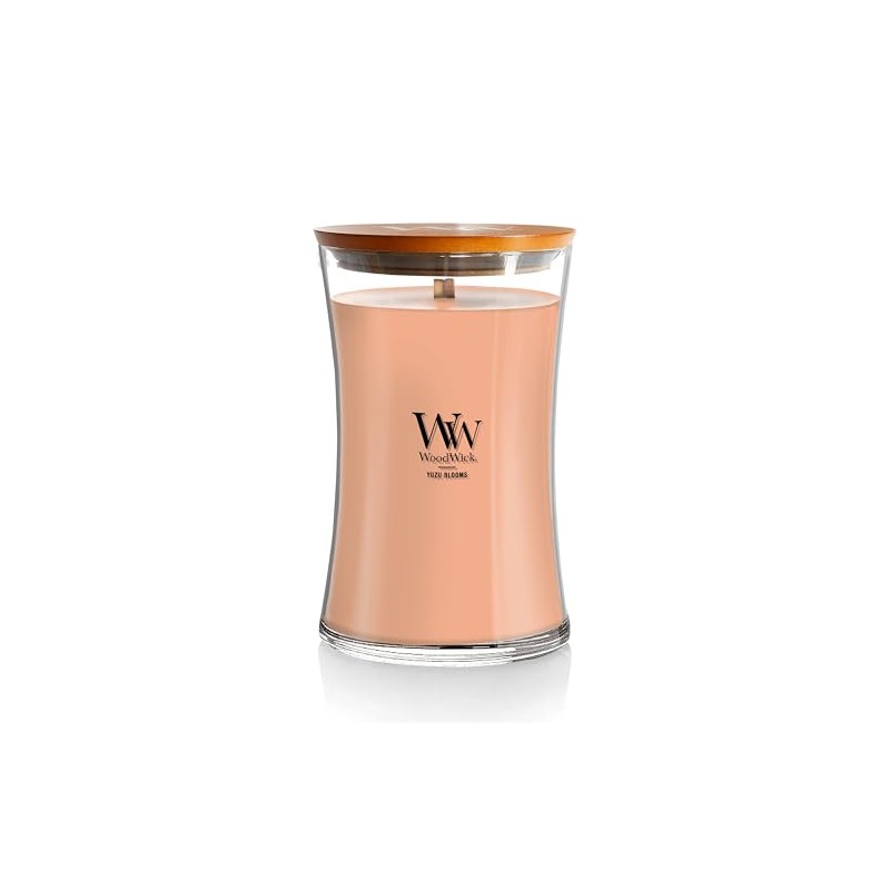 WoodWick Large Hourglass Candle Yuzu Blooms - Premium Soy Blend